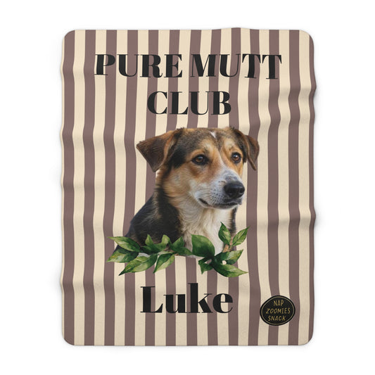 Mutt Mix Breed Club Sherpa Blanket – Personalized Pet Throw