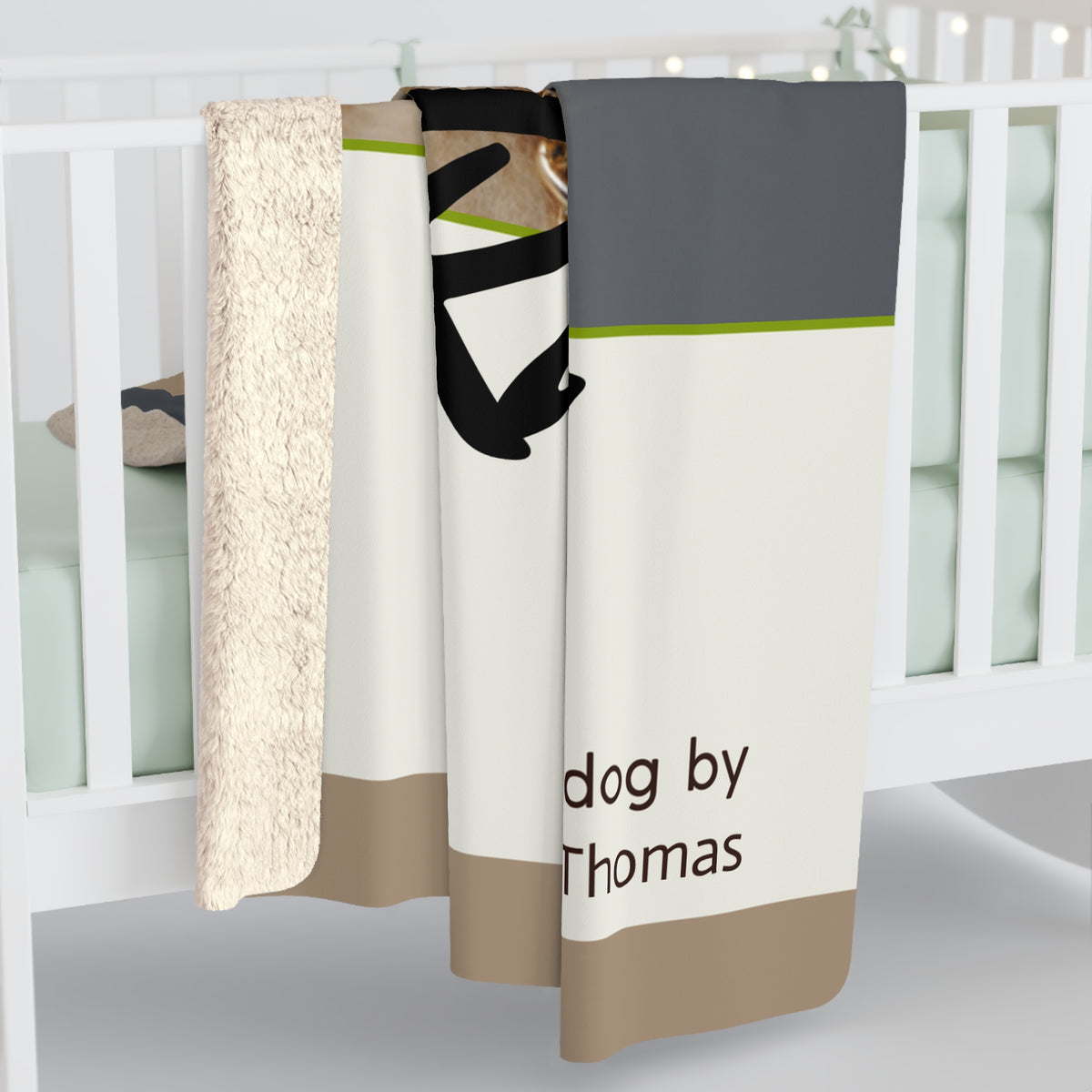 Personalized "The Pawsomest" Sherpa Blanket — Custom Pet Name & Photo Gift