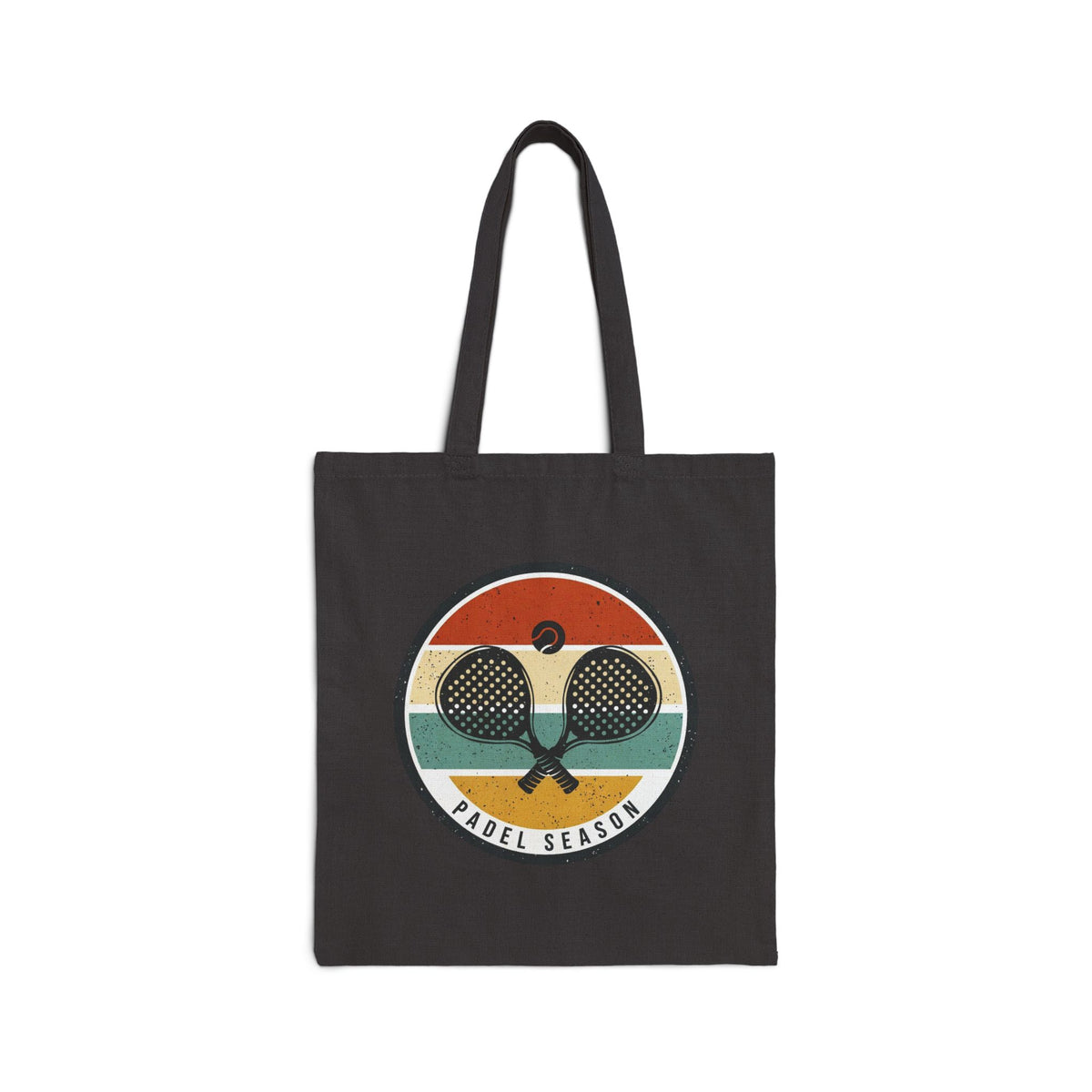 Padel Season Cotton Tote Bag — Vintage Paddle Racquet Design