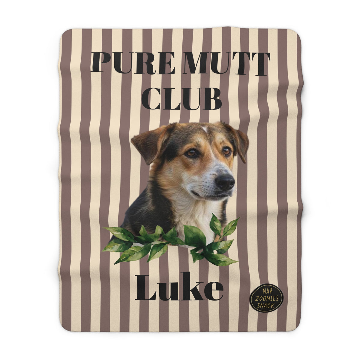 Mutt Mix Breed Club Sherpa Blanket – Personalized Pet Throw