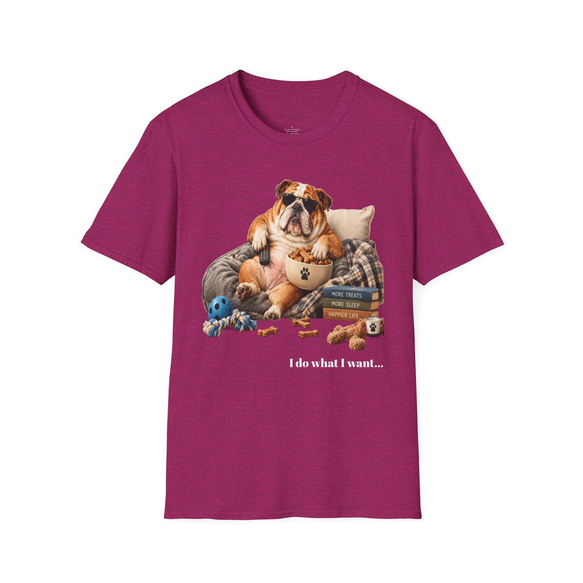 Bulldog Lounge T-Shirt — "I do what I want" Cute Dog Graphic Tee